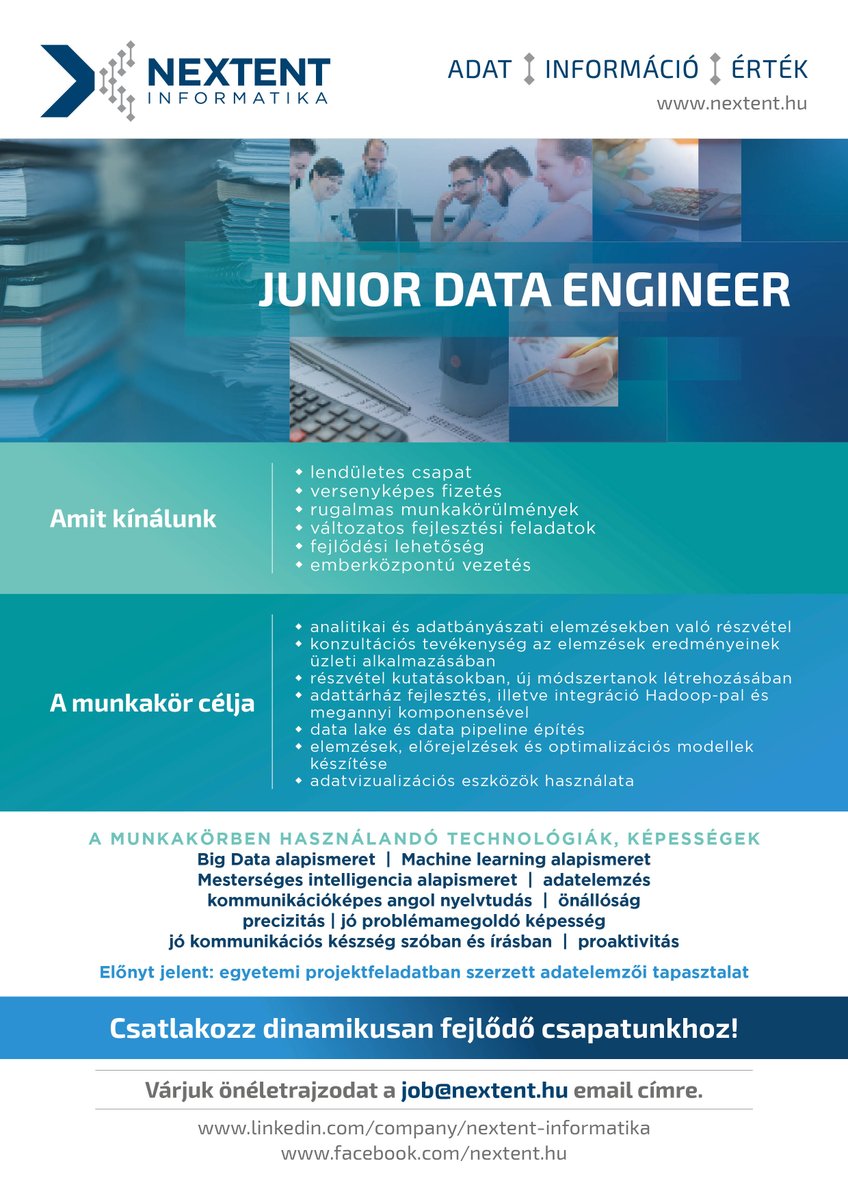 Nextent's tweet image. Come and join our team! #Juniordataengineer WANTED! :) bit.ly/junior_data_en…