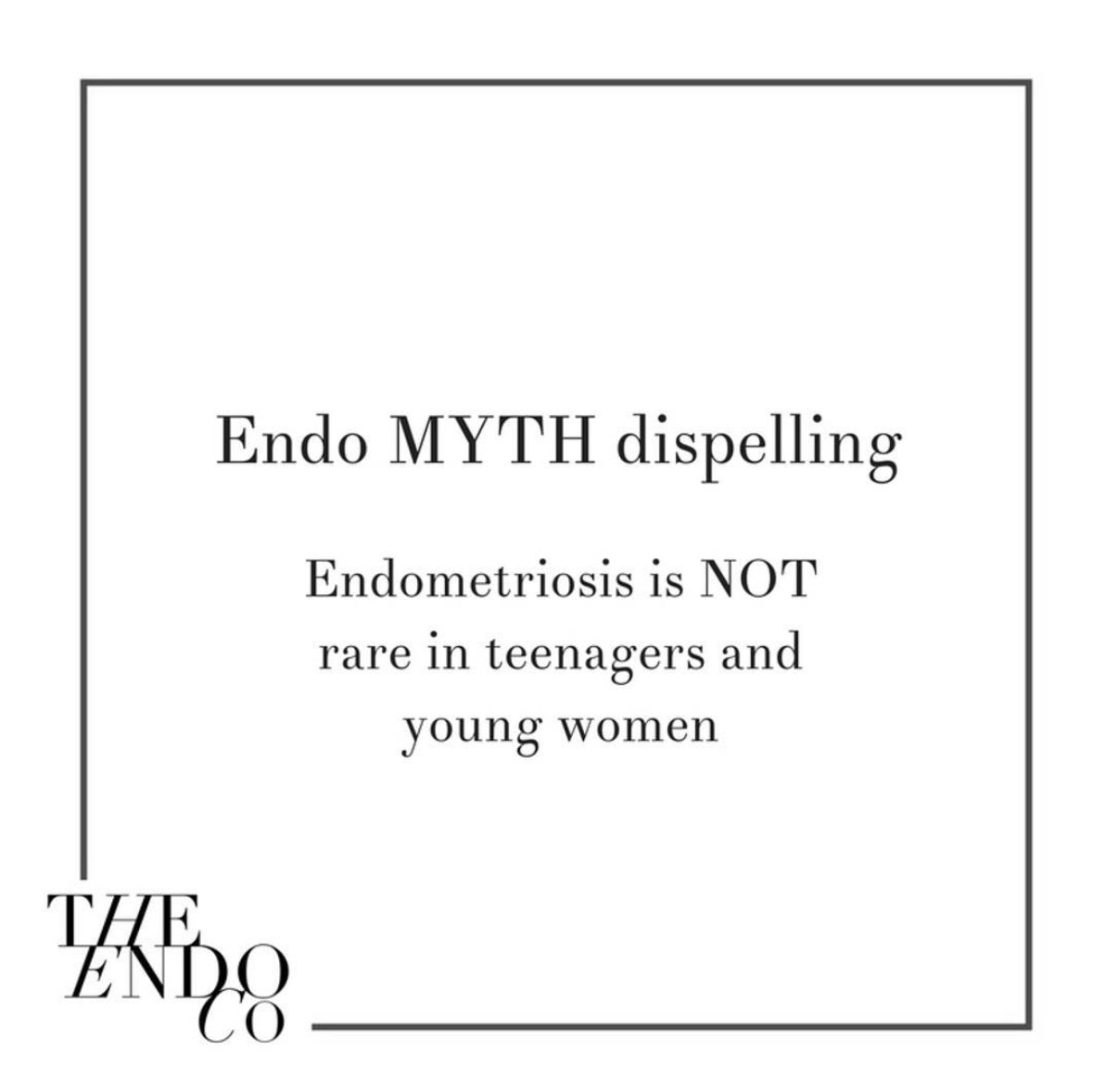 theendoco's tweet photo. #EndoMyth Women experience S&amp;S as teens &amp; told they are too young; resulting in delayed diagnosis/treatment; No1 is too young #endometriosis https://t.co/t8S2AINg6x