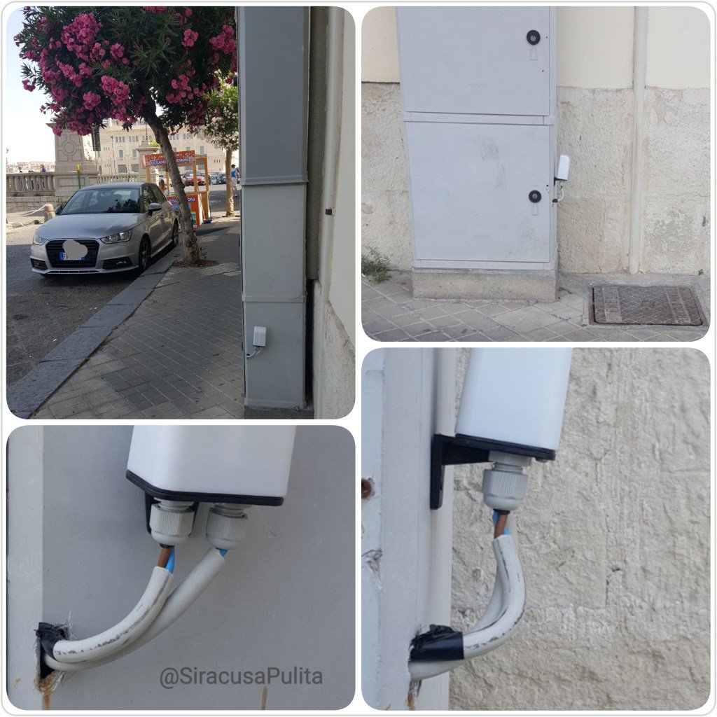 SiracusaPulita's tweet photo. #ReporterPerHobby - "Impianto a regola d’arte"? Installato un sensore crepuscolare ad… https://t.co/lvu5OCjKxn https://t.co/Kc0uOw5zkY