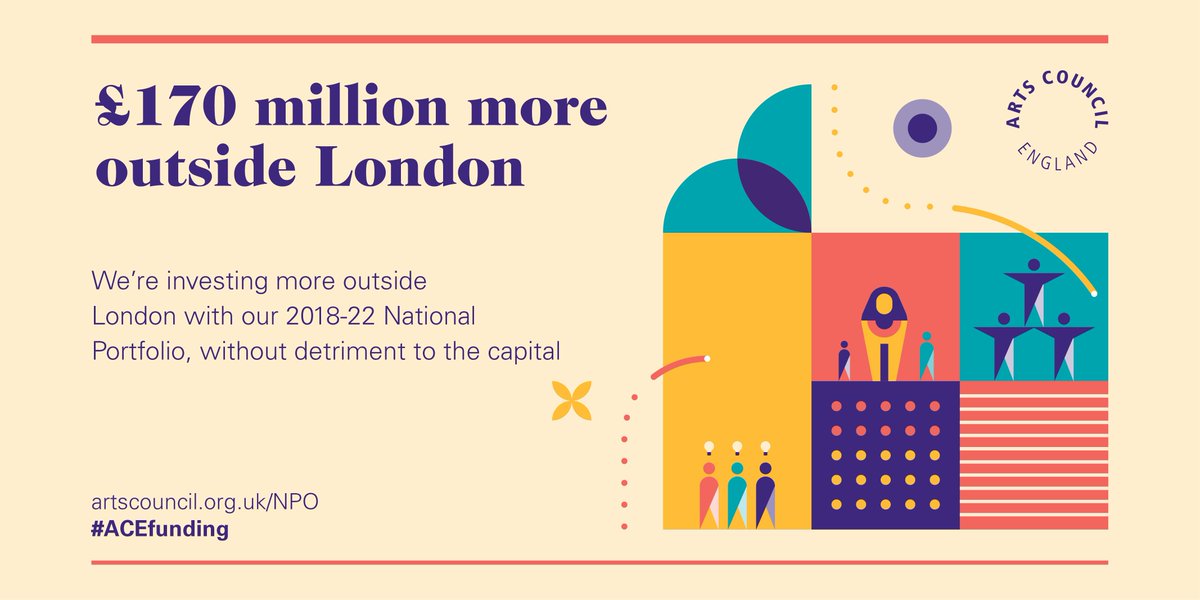 We're investing £170 million more outside London. Find out more about our 2018-22 National Portfolio: buff.ly/2sX03kc #ACEfunding