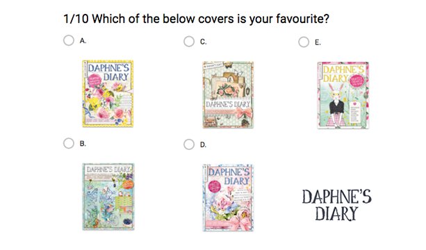 daphnesdiary's tweet photo. Would you like to help us make Daphne's Diary even better? Take part in our short 10-question survey. https://t.co/pRIDT1E0aJ https://t.co/biGSx2cOT4