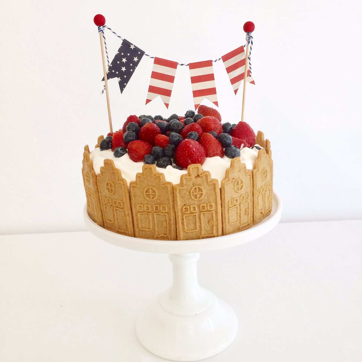 Presenting our "home sweet home cake". What's your 4th of July dessert going to be?