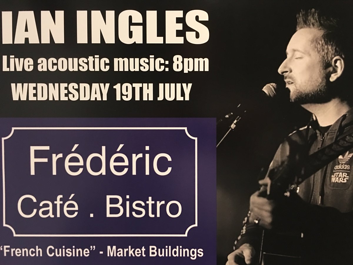 Now taking bookings for our music night. Ian Ingles sings a great range of acoustic songs. Not to be missed Call to book a table 01622297414