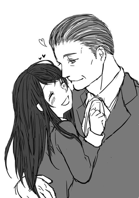 @ojsm_anko お誕生日に間に合わせようと急いで描いたので色もついてなくて申し訳ないですがロレンツォ様と有紗ちゃん描きました(*'꒳`*)餡子さんお誕生おめでとうございます! 