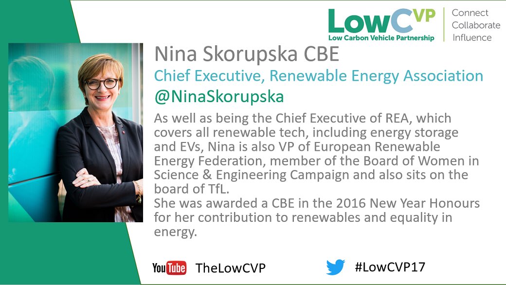 Zemo_Org's tweet photo. Now at #LowCVP @NinaSkorupska Chief Executive of @REAssociation, talking about the energy sector's input to transport. https://t.co/SPFkzuGyoT