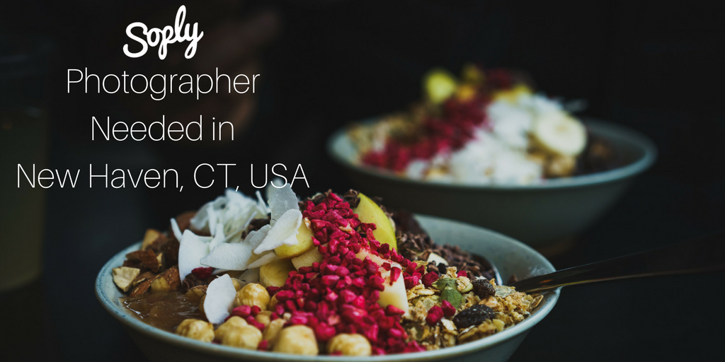 #Photographer needed for a #food #shoot in New Haven #CT #USA. See more info and apply here: soply.co/2ubLcSt #freelance