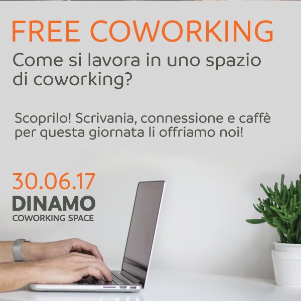 DinamoCoWork's tweet photo. 30/06 Prova il #coworking  a #cesena Scrivania e caffè oggi te li offriamo noi! #freecowork 
Prenota la scrivania > https://t.co/pQl3erfS1A https://t.co/DmKgx6W50R