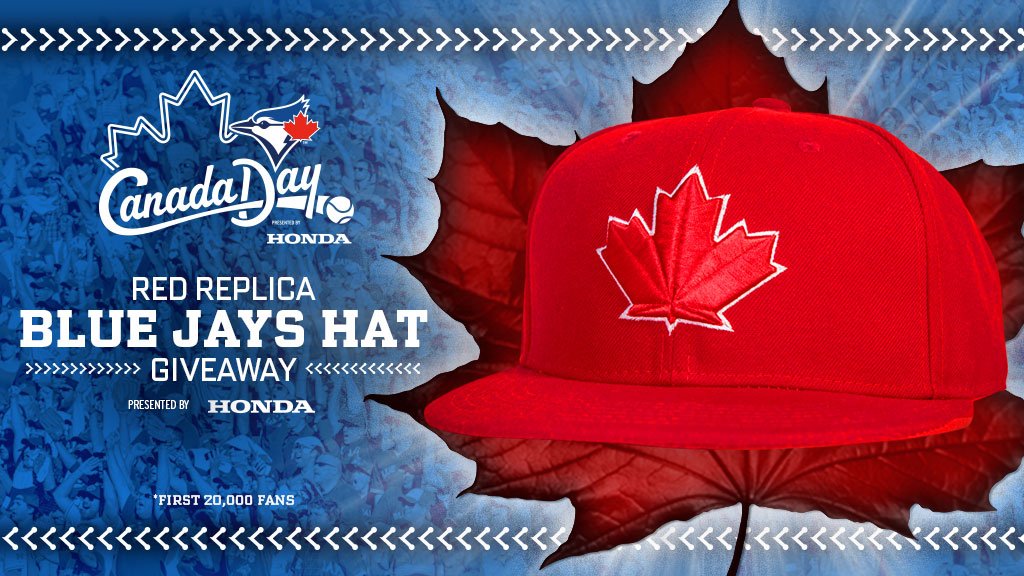 Toronto Blue Jays on X: This Saturday is #CanadaDay at the ballpark! 🇨🇦  First 20,000 fans to enter receive a red replica hat pres. by @HondaCanada!   / X