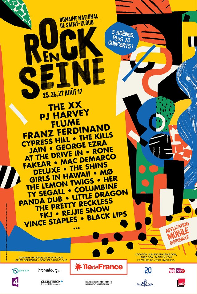 ouifm's tweet photo. Elle est pas belle l'affiche de @rockenseine ? @MarieLuba vous en parle dans #PinkInsideOUIFM : https://t.co/RqjWwaHg5N #RockRadio https://t.co/dcxkJZg4Vr