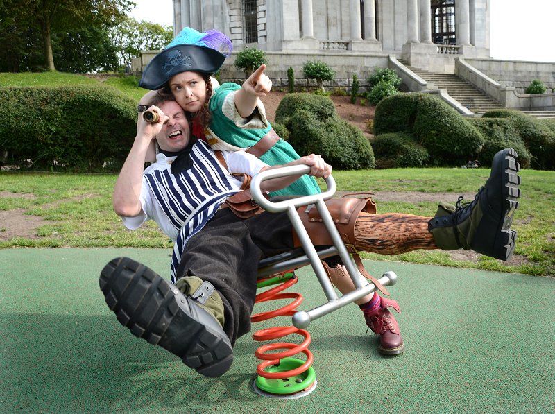 Jem &amp; Long John Silver were getting to grips with <a href="/WilliamsonPark/">WilliamsonPark</a> this week as Treasure Island's opening performance on July 4 draws closer.