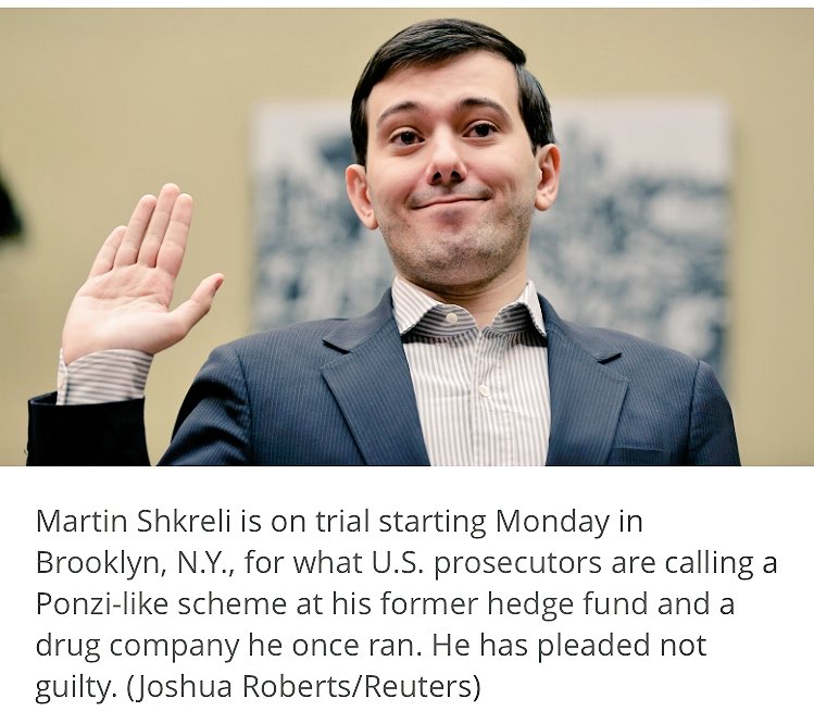 danbob59's tweet photo. #Shkreli #SecurityFraud case starts today and let us #hope he and the #PharmaBro get #life for playing with #sick #people's #health #ACA https://t.co/G5SDH3BJvE