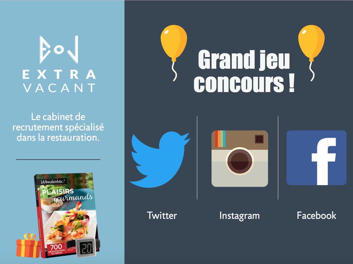 extra_vacant's tweet photo. #News 
Extra Vacant vous propose un jeu concours avec un lot à gagner!!🎈🎁🏆
On vous explique tout lundi 03/07📆

#JeuConcours #récompense https://t.co/dJ6witcqmh