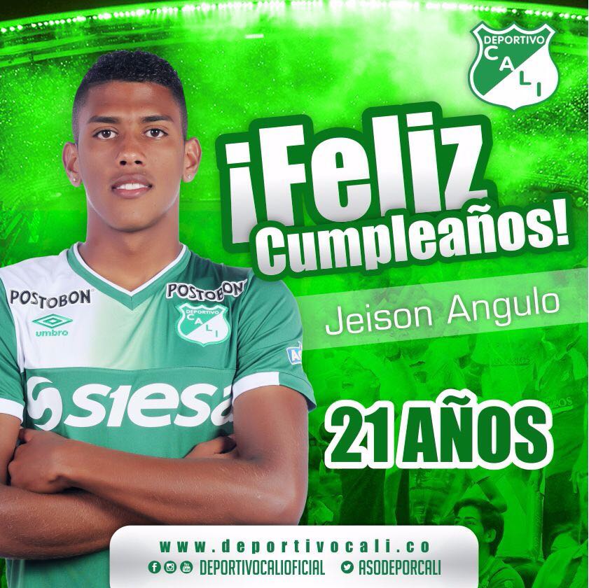 DeportivoCaliCP's tweet photo. #SeguimosPorLa10 #VamosCali 

Le deseamos un feliz cumpleaños a Nuestro Canterano #JeisonAngulo 

#CaliSomosUno https://t.co/cDkLatcztz