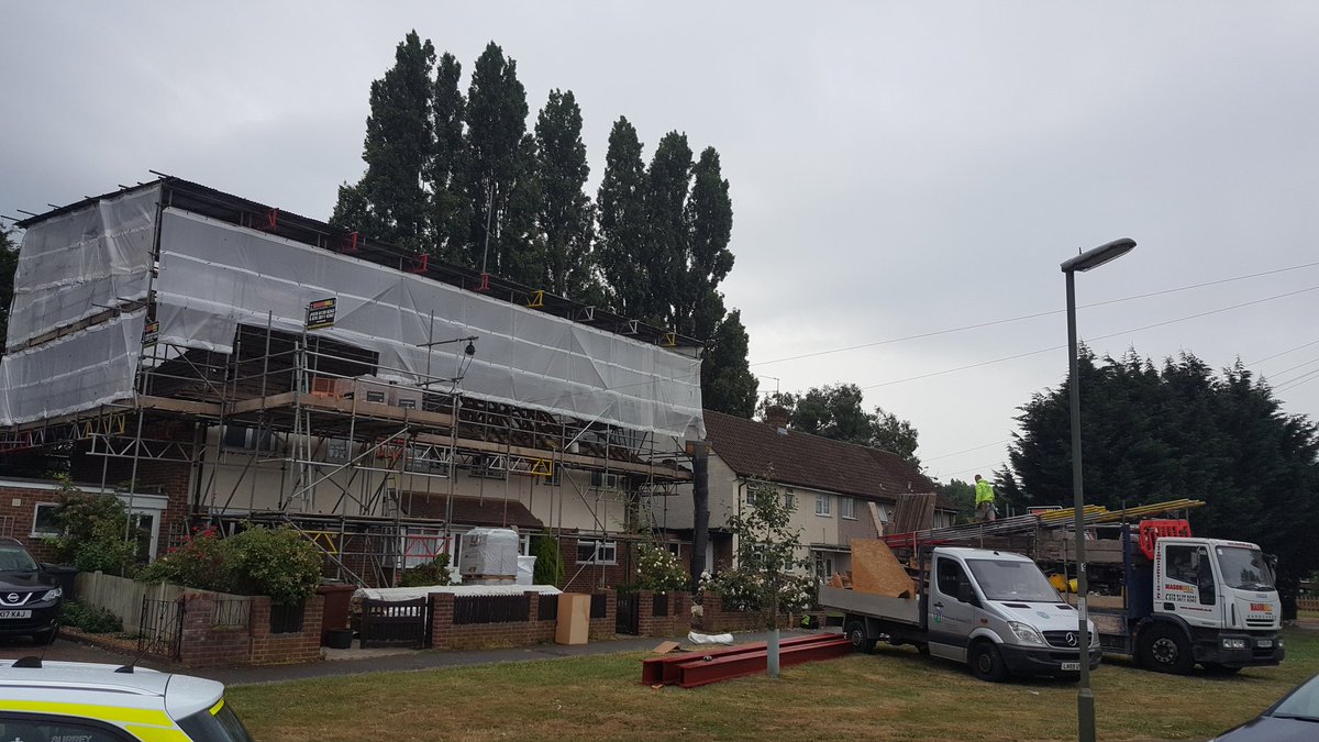 Masonbellscaff's tweet photo. Another temporary roof completed #masonbell #teammasonbell #furbishhomesltd #epsom https://t.co/lWIxfixKOO