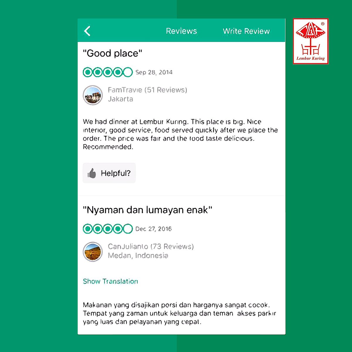 Terimakasih atas reviewnya 🙏🏻 #Lemburkuring