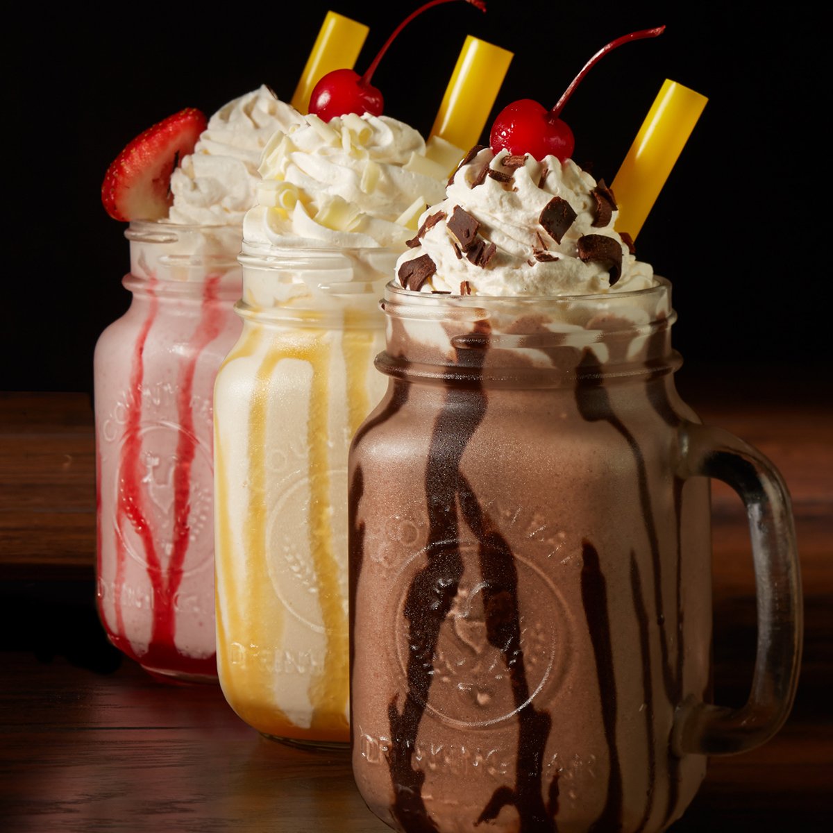 Vanilla, Chocolate or Strawberry... take your shake. 