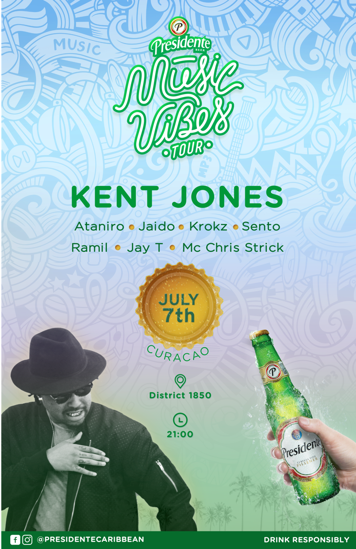 Kent Jones @ Curacao Presidente Vibes night !!