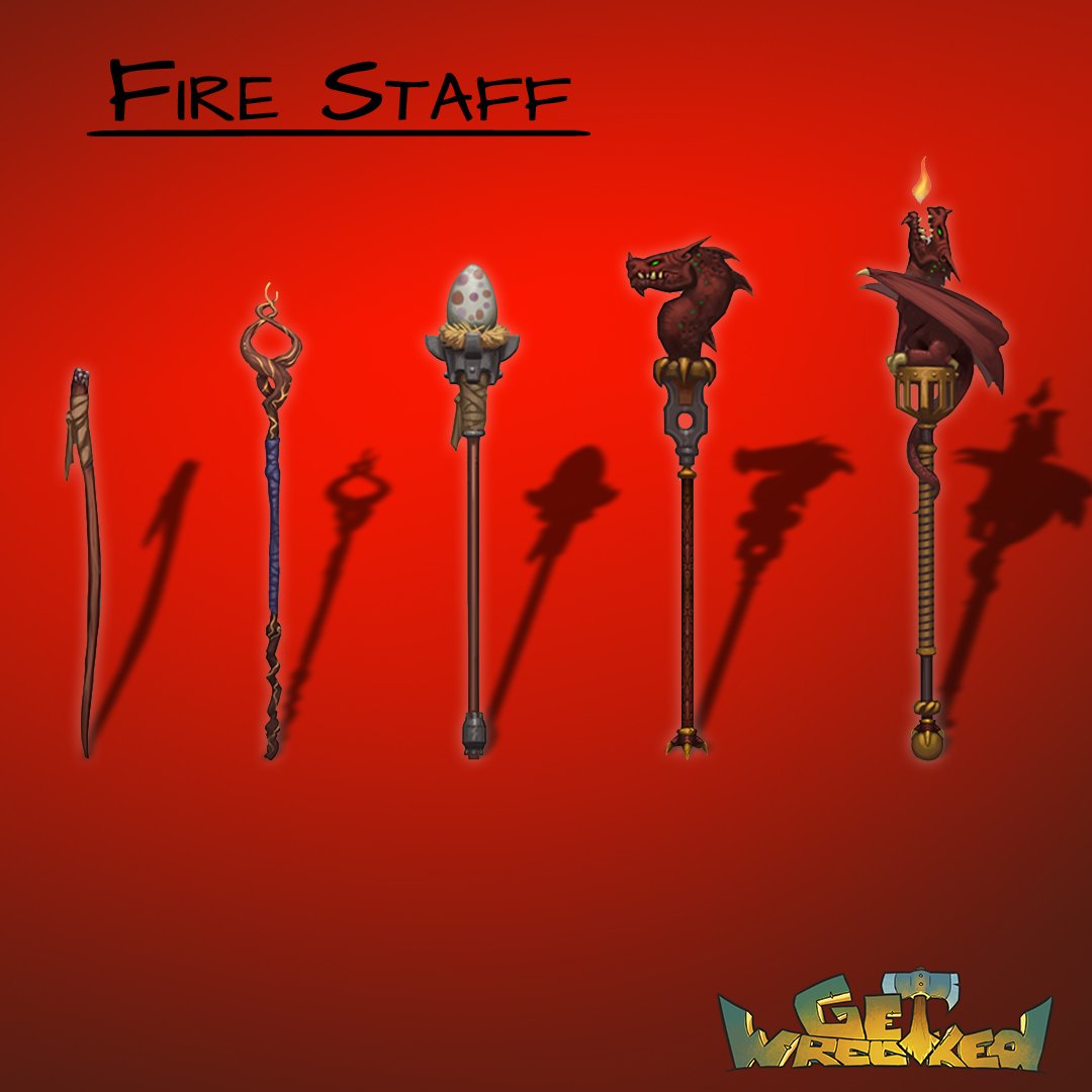 Pyro Mage's Fire Staff. Lvls 1-5! #indiedev #indiegame #MobileGame