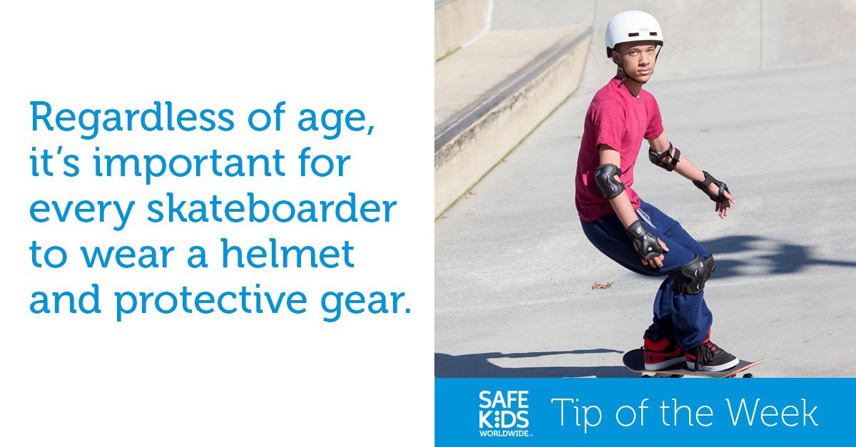 #SafetyTipTuesday: Skateboard Safety. See more resources and tips on our website: bit.ly/29UMjiv
#SkateboardSafety #WheeledSports