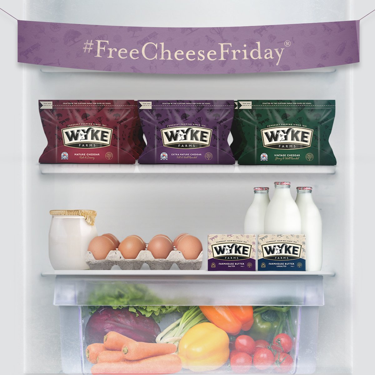 #WIN a pack of our #Somerset made Cheddar this #FreeCheeseFriday®! Simply RT&amp;Follow to enter. 3 winners announced after 5pm Friday.