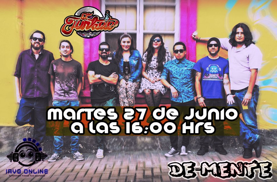 radioiavq's tweet photo. Hoy el @Dafunkete en tu programa #Demente 
Conecta tus sentidos en ► https://t.co/G48dIj0MEg
TuneIn ► https://t.co/2Kj4dEgYkH https://t.co/OsVmZBvaGf