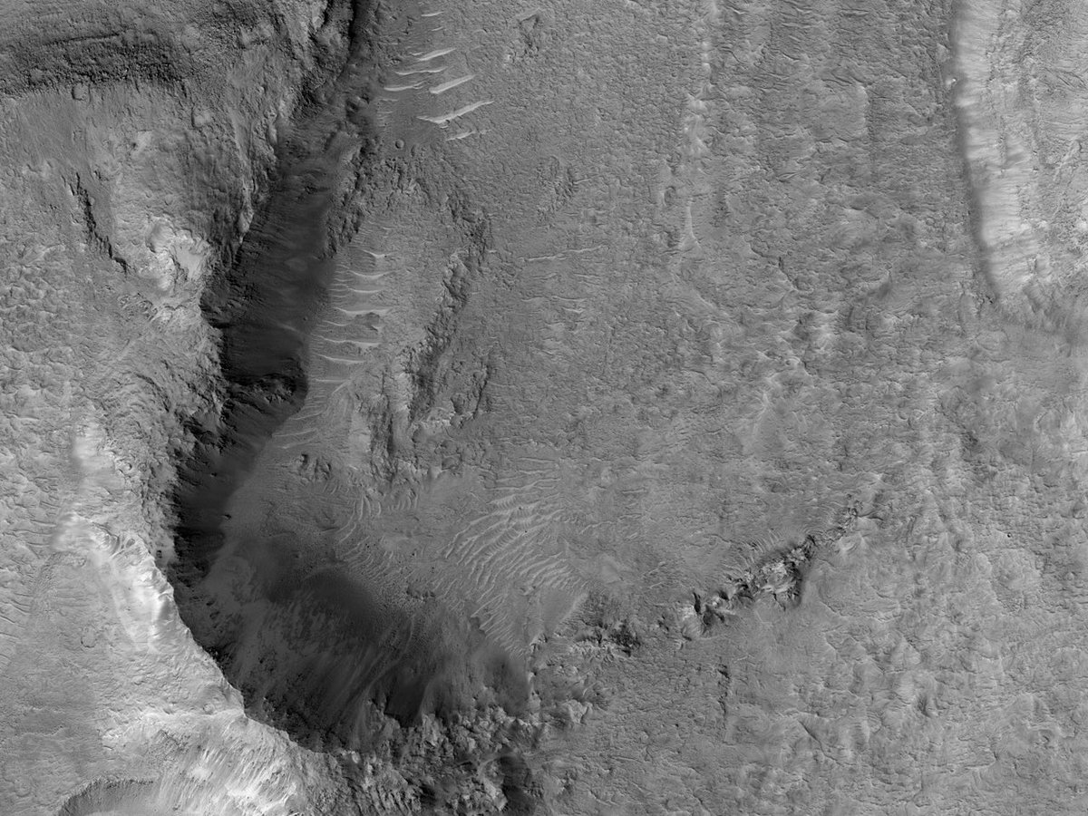 HiRISE's tweet photo. HiPOD: Distal Reaches of Mojave Crater Impact Ejecta – (Nov 2016, 277 km above the surface. https://t.co/KHabqEXYBS) https://t.co/PNOub93Iqr