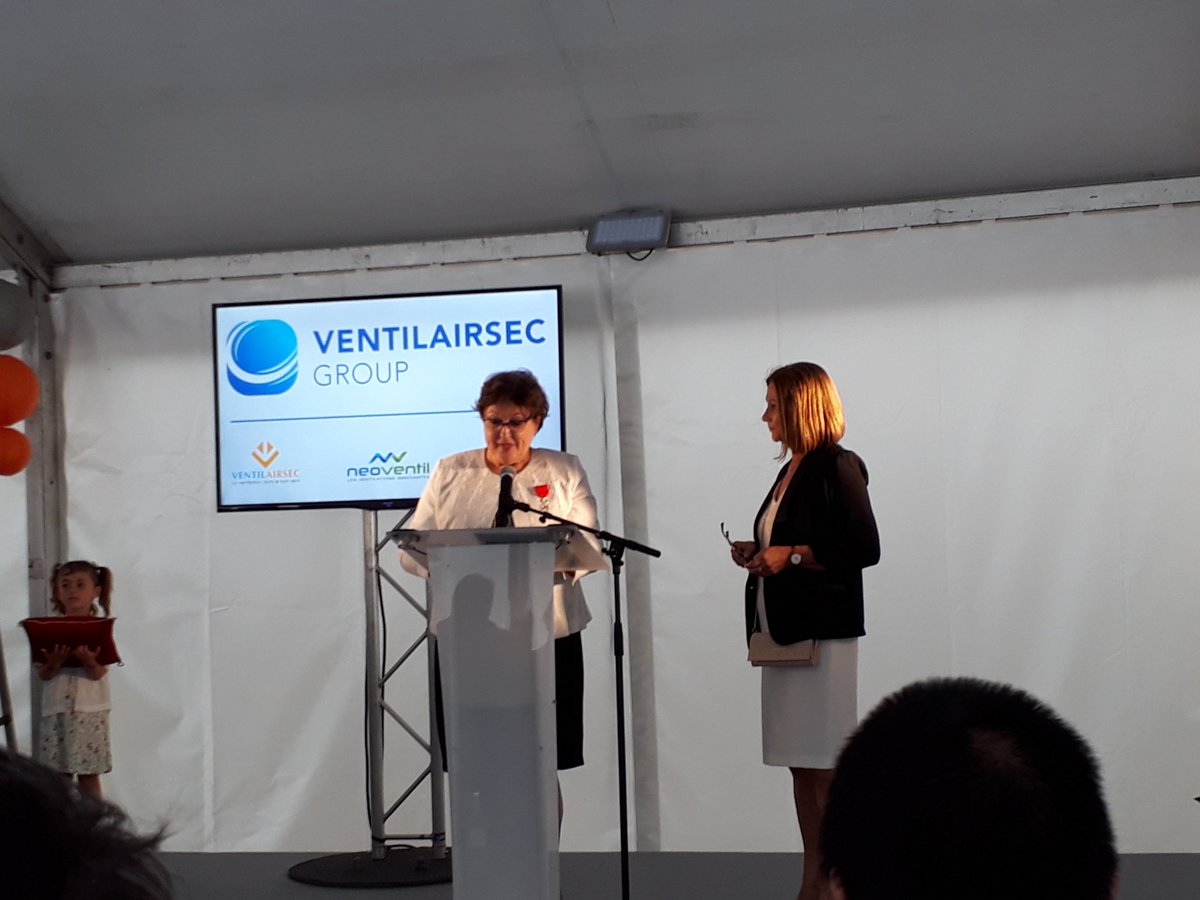BonnierEmmanuel's tweet photo. Remise des insignes de chevalier de la Légion d'honneur à Michèle Potard de #ventilairsec
Félicitations de la part de #absiskey https://t.co/UbqWyFXXYO