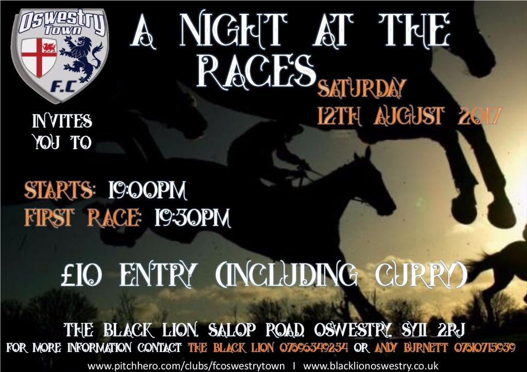 Great night following our first game of the season on 12th August. Tickets available from Black Lion. Get involved!