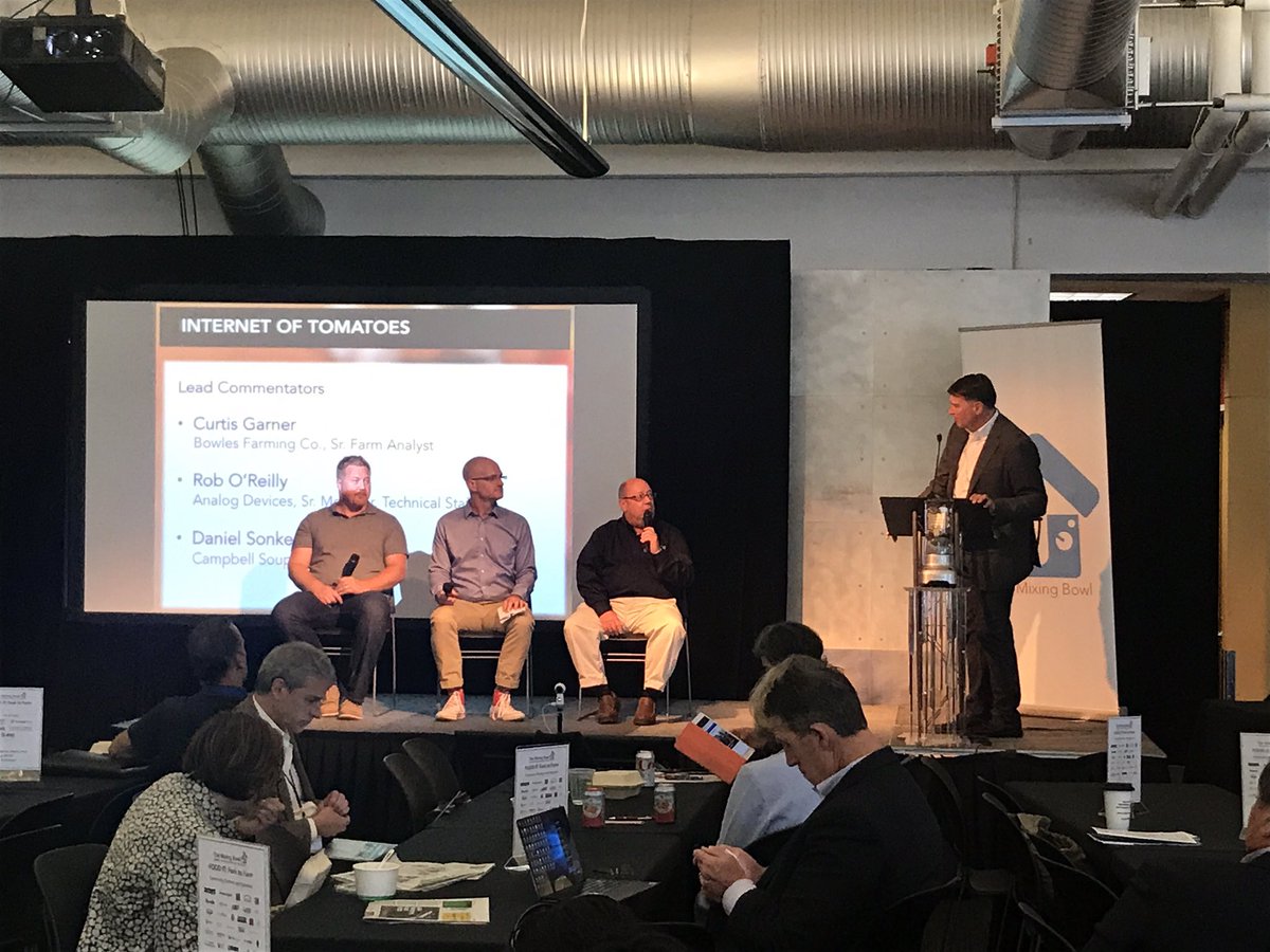 Mixingbowlhub's tweet image. One takeaway from the Internet of Tomatoes, better #agtech data integration among startups #FoodIT @BowlesFarming @Campbells @AnalogDevices