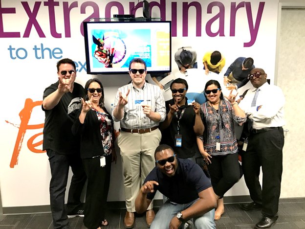WinAs1Warriors's tweet photo. The Future Is So Bright For James & @TFCooley We Had To Break Out The Shades!!! #AwesomeATSD #HylandTownHall #DeliveringEXTRAordinary https://t.co/uXv37PZsod