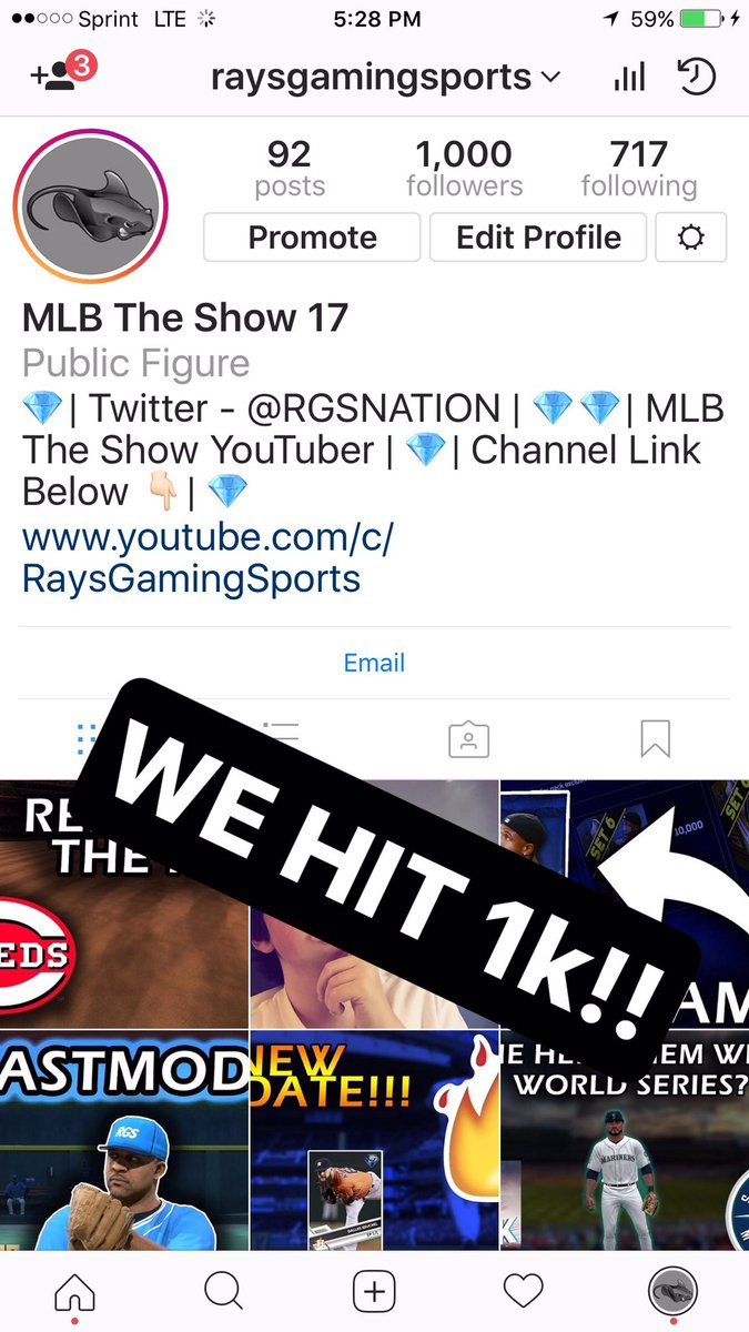realrgs's tweet photo. WE HIT 1k!!! The #RGSNation is hella strong!! ๐ช๐ป๐ช๐ป https://t.co/JUZ5RRXrw5