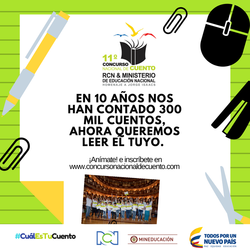 ¿No sabes cómo empezar tu cuento? En el <a href="/ConcurNalCuento/">Concurso Nal Cuento</a> te damos tips para que te inspires y puedas participar en goo.gl/7XPfv1