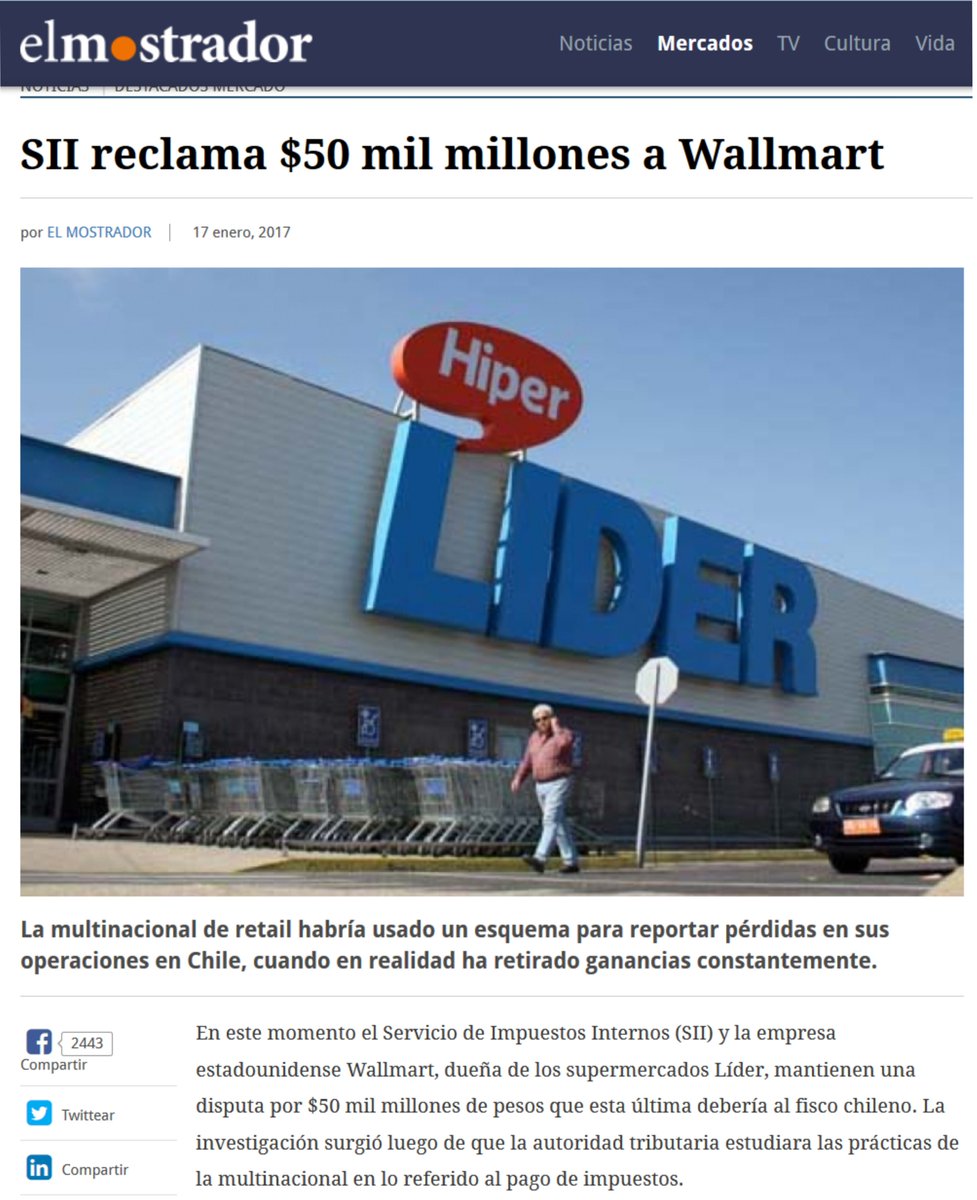 chileconvoca's tweet photo. Walmart Chile le debe al Eº 50 mil mill que no quiere pagar, están esperando que el güiña sea presi para otro perdonazo como el de Johnson https://t.co/eSVRyDBOu4