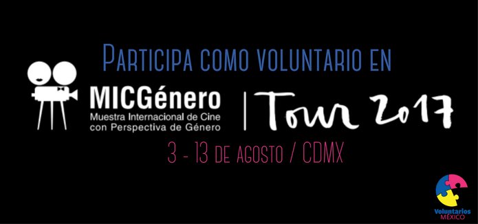 MxVoluntarios's tweet image. ¿Te gusta el cine? Apóyanos en esta Muestra Internacional de Cine con Perspectiva de Género @MICGenero
Convocatoria goo.gl/B2RMqU