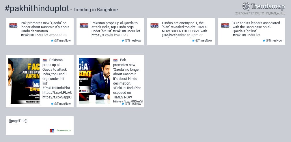 TrendsBengaluru's tweet image. #pakhithinduplot is now trending in #Bangalore

trendsmap.com/r/IN_BAN_eptfxb