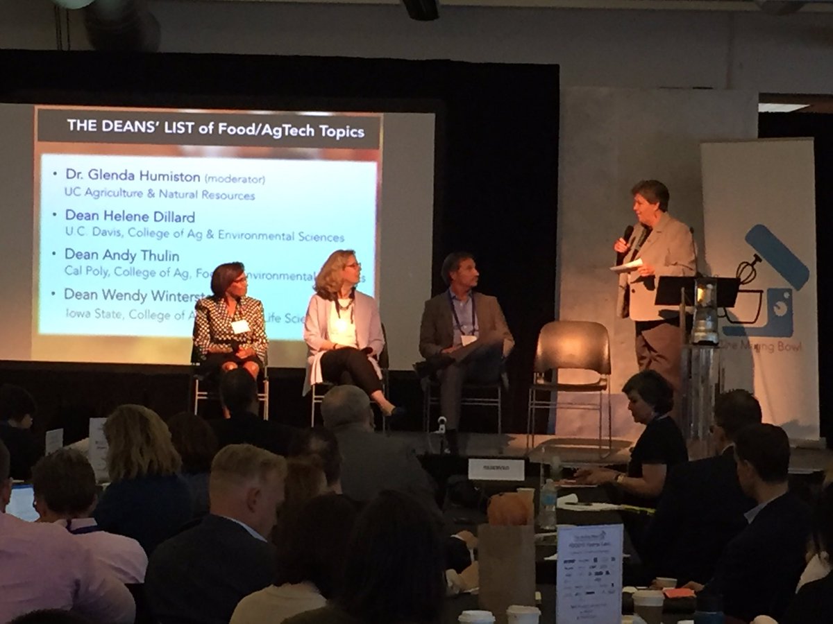 ucanr's tweet image. #AgTech has made food sexy again, says Dean Andy Thulin of @CalPoly_CAFES. Tech puts #Ag in limelight again. Brings in new blood. #FoodIT