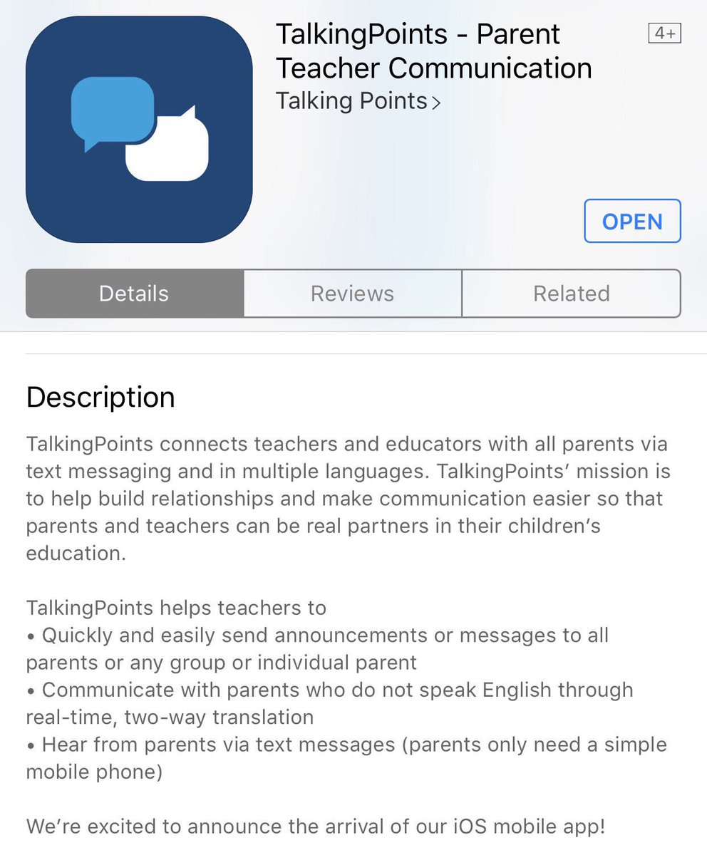❤️Amazing and FREE! Converts text messages to any language. @TalkingPointsEd Parent Teacher Communication appsto.re/us/Kgk2hb.i