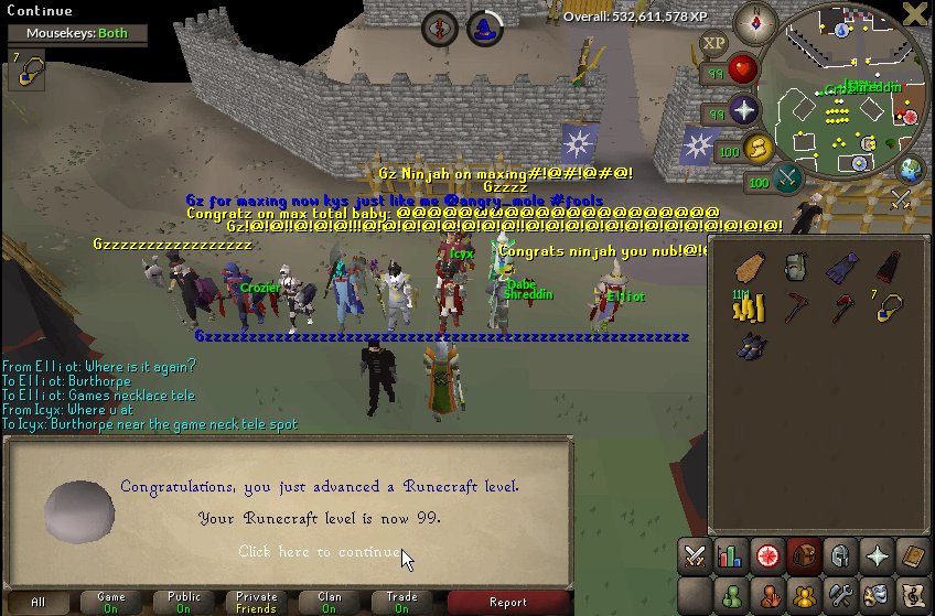 NinjahOSRS's tweet photo. Finally maxed! Thank you to everyone for the support and encouragement along this journey.  Now I can actually play the game :P https://t.co/D7Vnb4hJa7