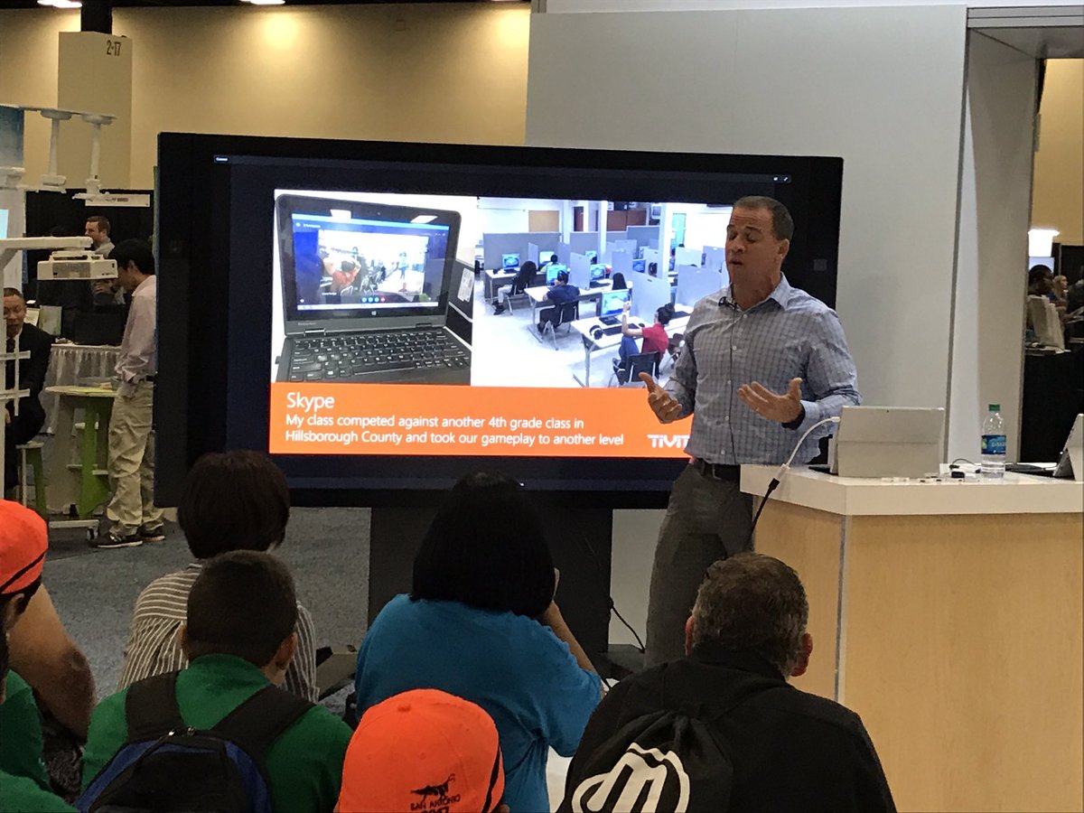 bethwatson8's tweet photo. Awesome presentation from TiViTz on the #microsoft EDU Partner Booth #1140 @TiViTz @MicrosoftEDU https://t.co/7cmUgWMe9N