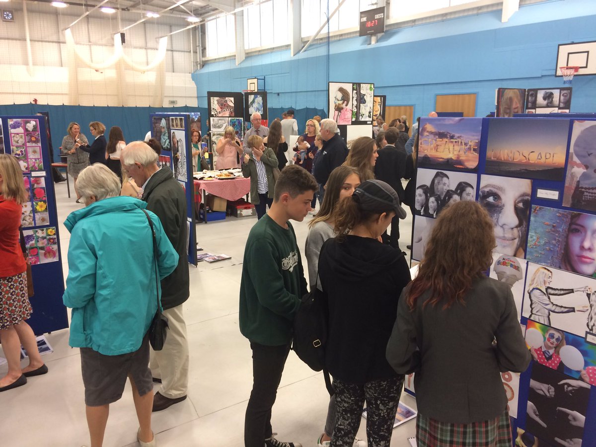 HeadEsherHigh's tweet photo. GCSE Art, photography and design showcase. A brilliant standard of work and many visitors. https://t.co/mv2zpoAXug