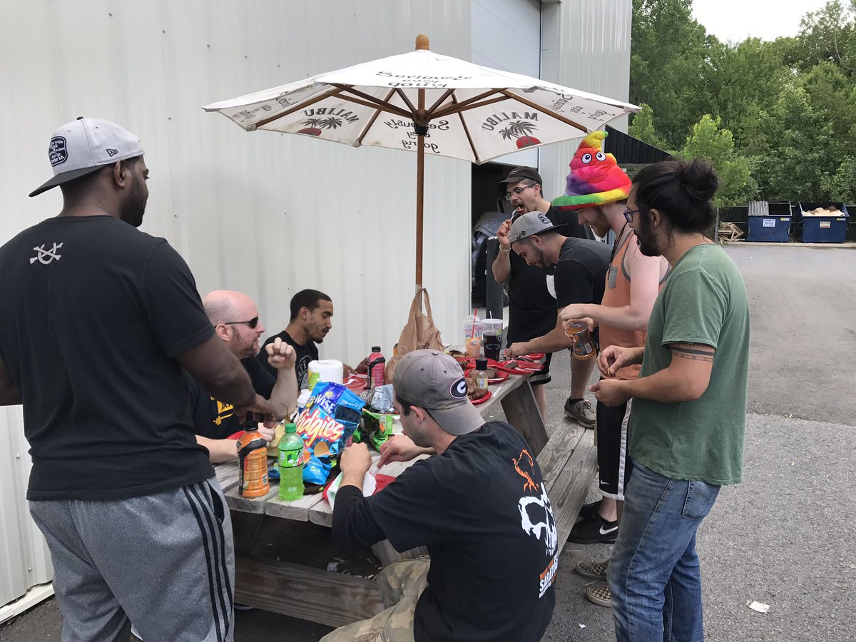 Production team enjoying a little victory!