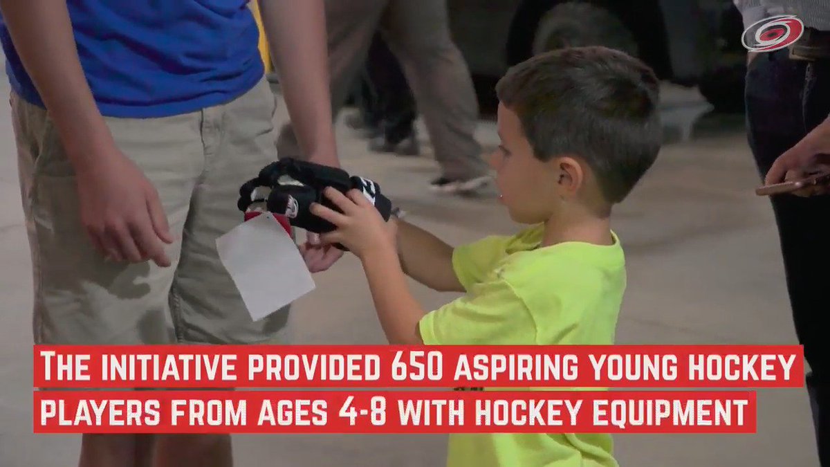 650 aspiring youth hockey players have new equipment now as part of the #Canes First Goal Program! https://t.co/uLdEi4Zcsq