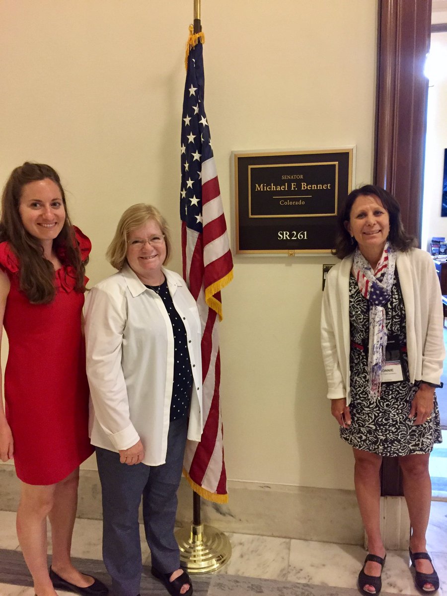 Thanks @SenBennetCO for meeting with us yesterday! We appreciate your support for nutrition leg. <a href="/eatrightPRO/">eatrightPRO</a> #PPW2017 #rdn #Colorado