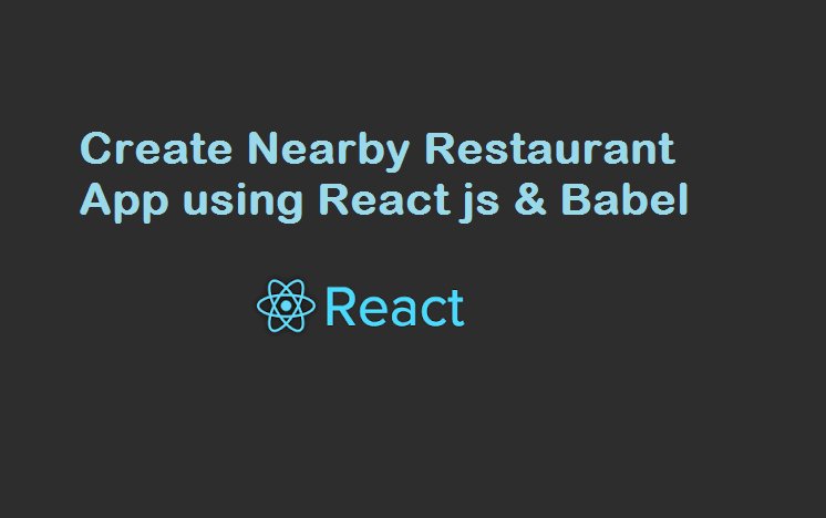 KevinArora1986's tweet photo. #ReactJS Tutorial - Create nearby restaurant app using react js &amp; babel https://t.co/NKliWaCZdq https://t.co/Fhl9veqIaz
