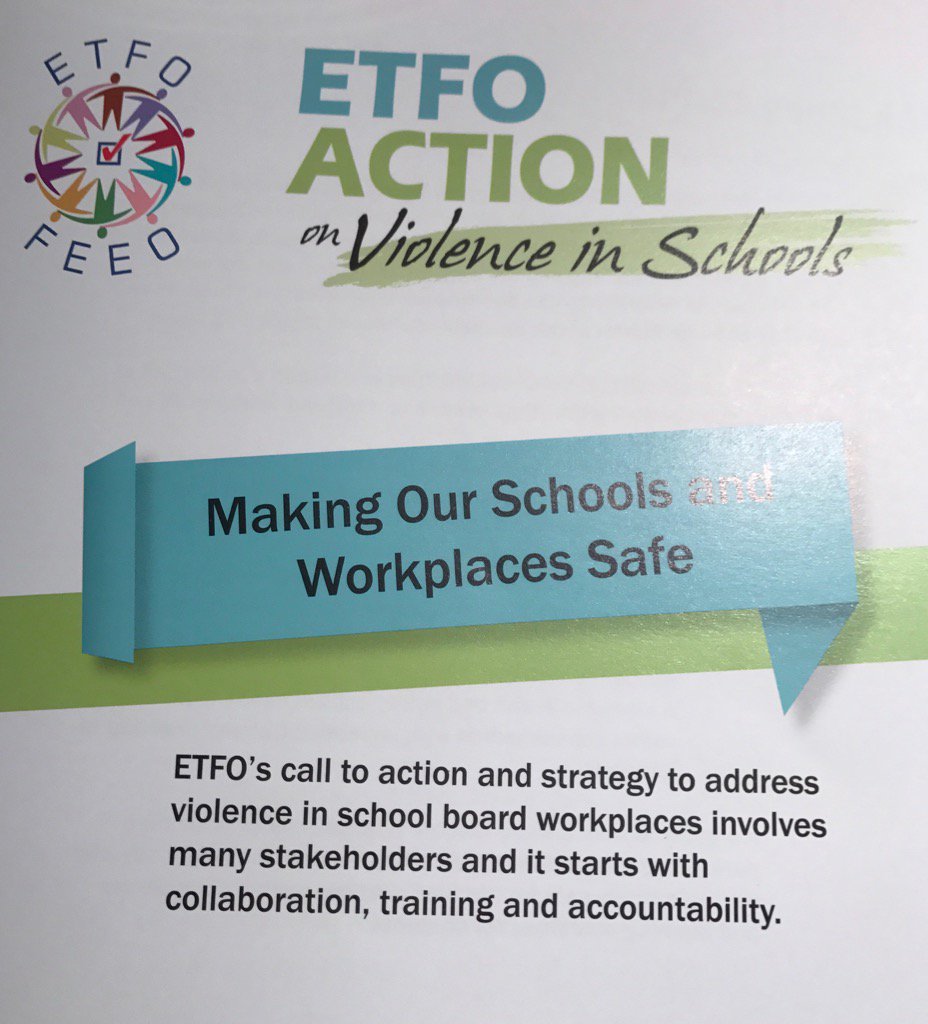 ETFO's new pamphlet on violence in schools. Coming to a school near u in September. <a href="/Limestonelocal/">ETFO Limestone</a> <a href="/LimestoneDSB/">Limestone District School Board</a>