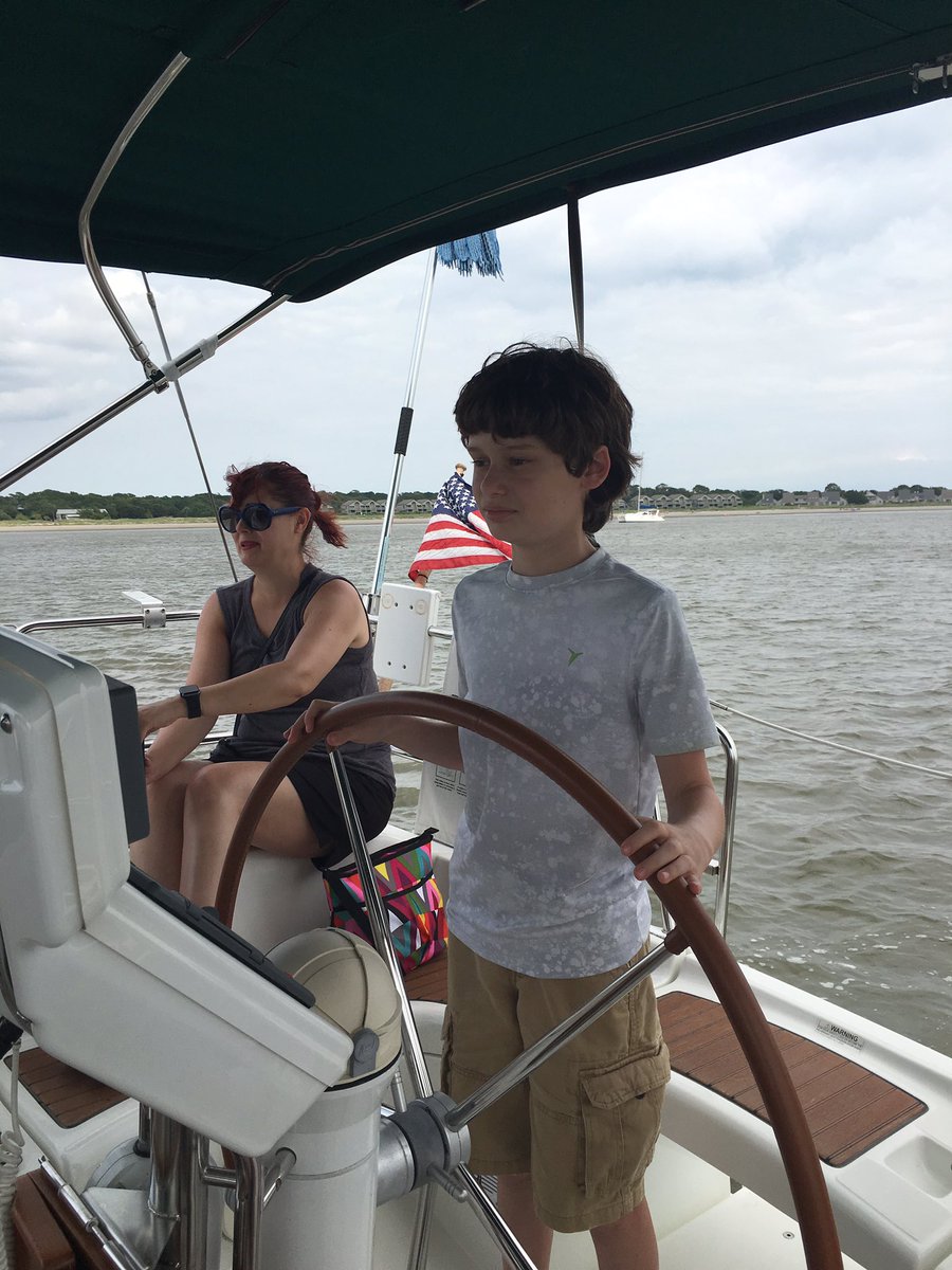 Thanks <a href="/holycitysailing/">Holy City Sailing</a> for the cruise around Seabrook island, we had a great time #sailing