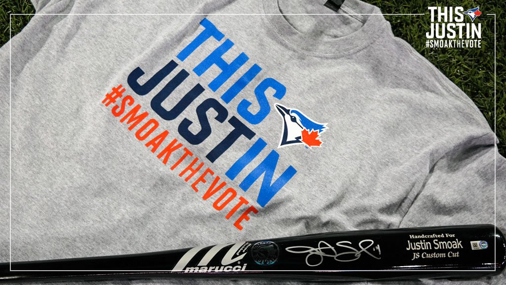 If this hits 1,000 RTs you can win this signed Smoak bat.

RT &amp; send us your maxed-out screenshots!

#SmoakTheVote: atmlb.com/2tdk0oX