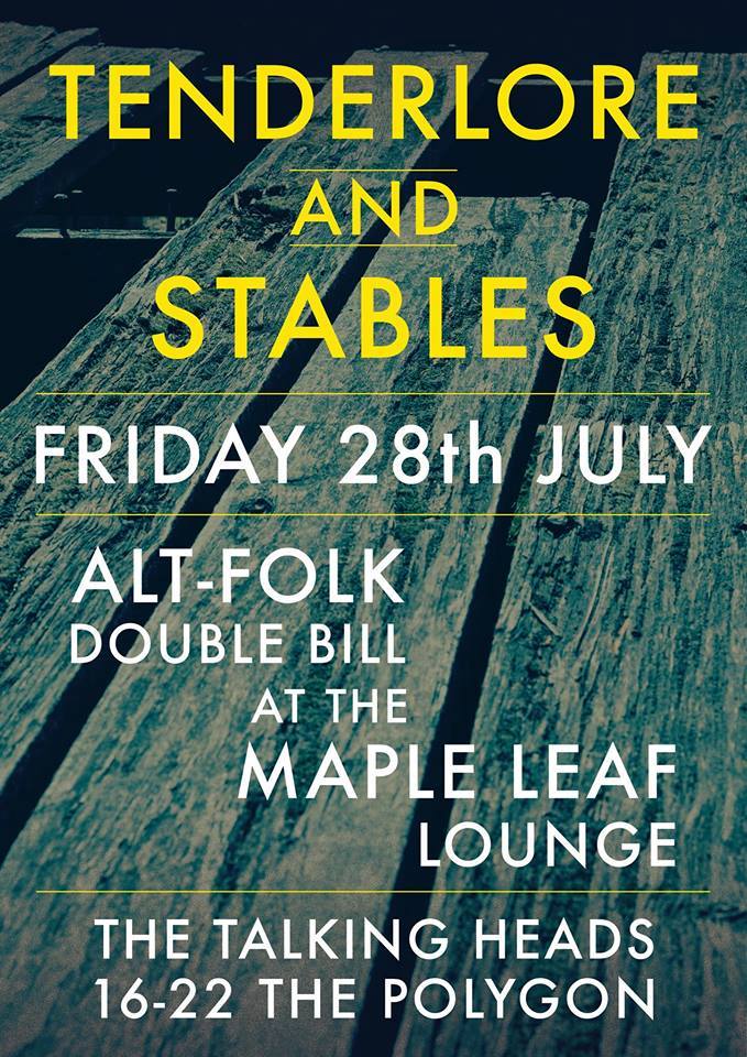 stablesmusic's tweet photo. **GIG ANNOUNCEMENT**
We will be playing at The Maple Leaf Lounge with the wonderful @Tenderlore on the 28th of July! 😀
#tenderlore https://t.co/60bMMmniQv