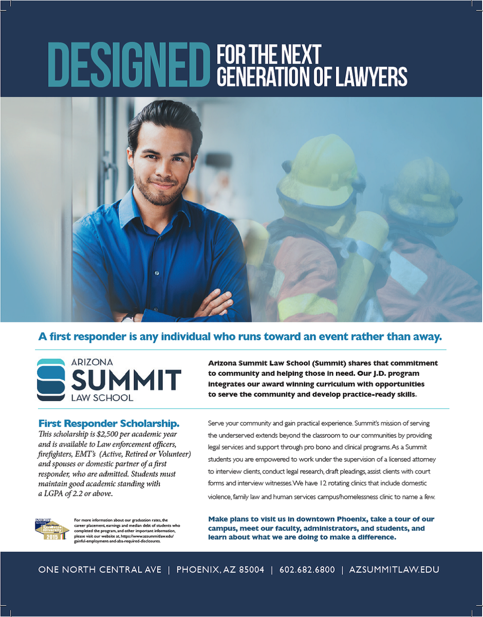 AzSummitLaw's tweet photo. First Responders run to the problem, not away. Are you ready to run towards your legal career?! #firstresponder #lawschool #scholarship #phx https://t.co/c5BZ5hTbHh