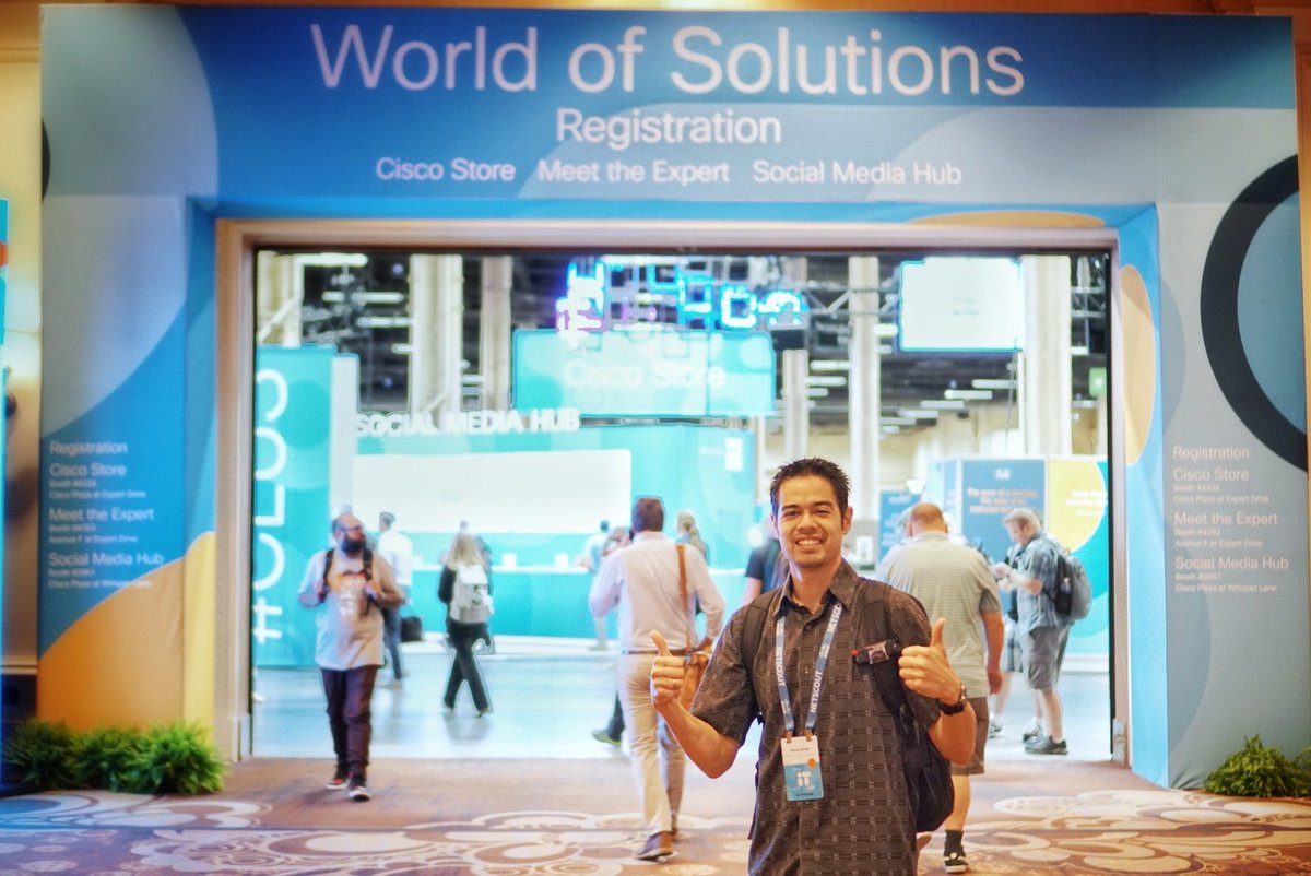 stvngntr's tweet photo. About to go crazy w/exploring the World of Solutions!  Awesome opportunities here!  #CLUS #CLUS17 #CiscoLive #ciscolive2017 https://t.co/ZFSJOINzyz
